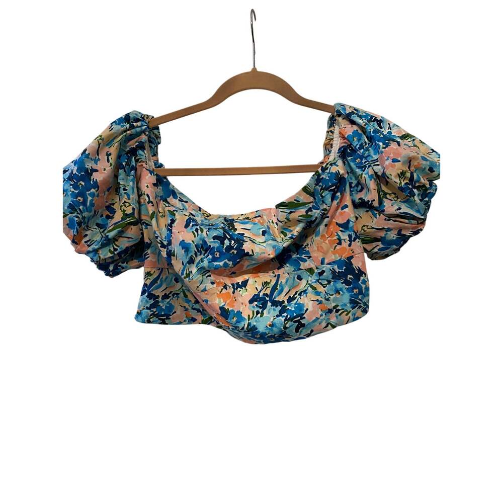 Abercrombie & Fitch | Floral Coquette Style Peasant Style Crop | Size Large